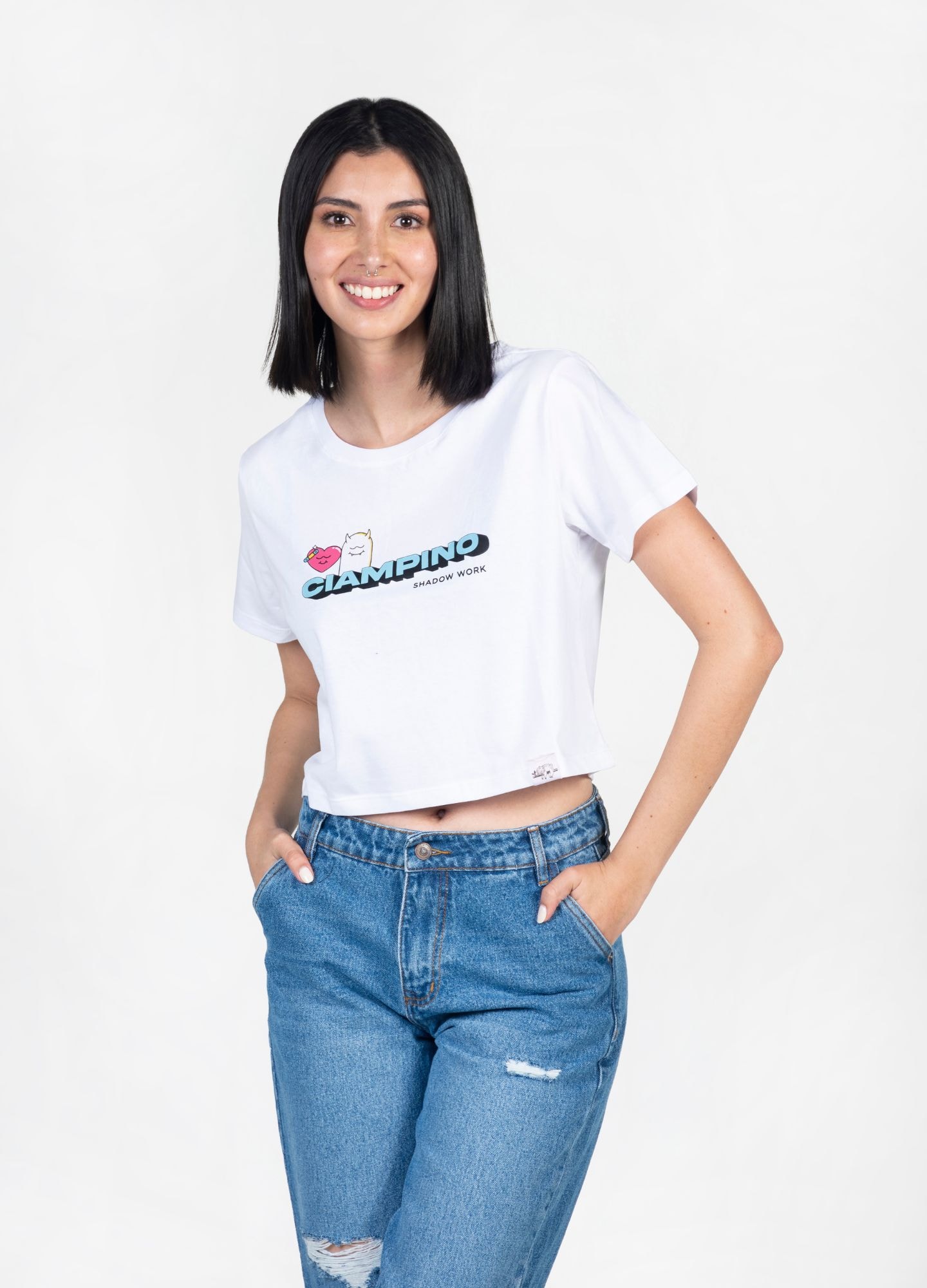Shadow work Crop Top - Blanco - imagen 1