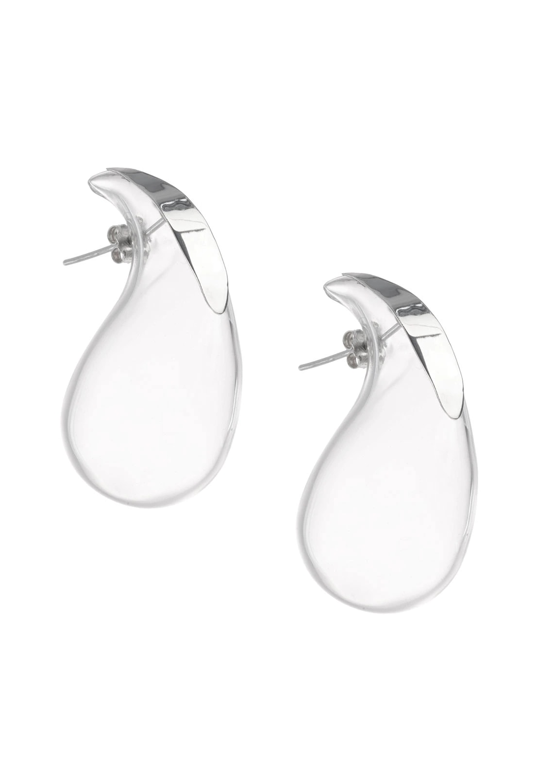 LARGE GLASS DROP EARRINGS - imagen 1