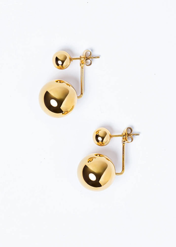 Aretes Maxi Saka Dorado - imagen 1