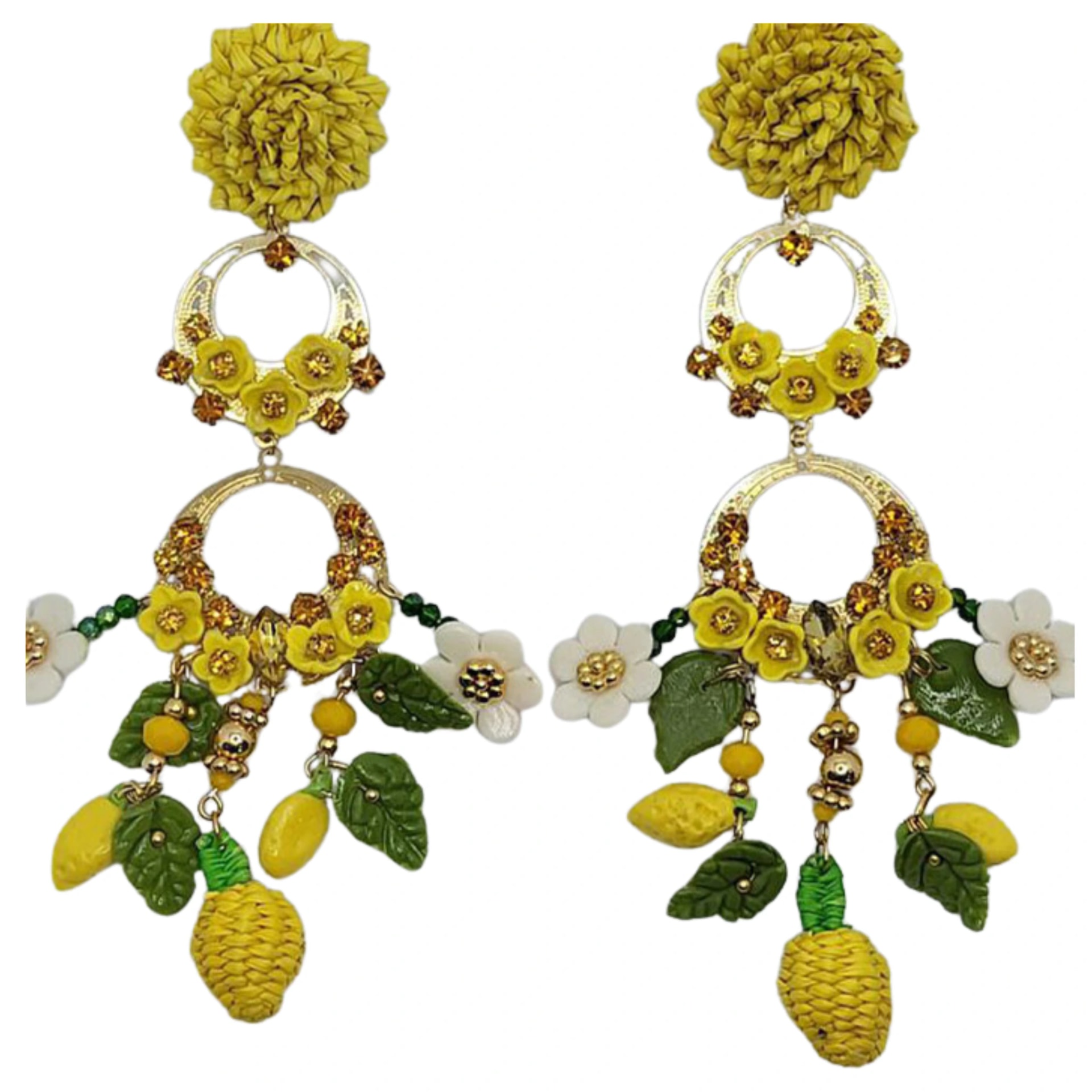 Lemon Fruit Sensation Earrings - imagen 1
