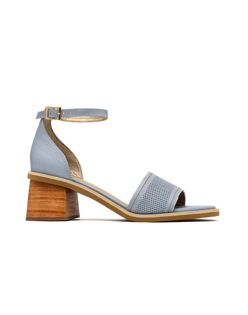 Sandalia para mujer en cuero de tacón robusto REF ZFR1805 - imagen 1