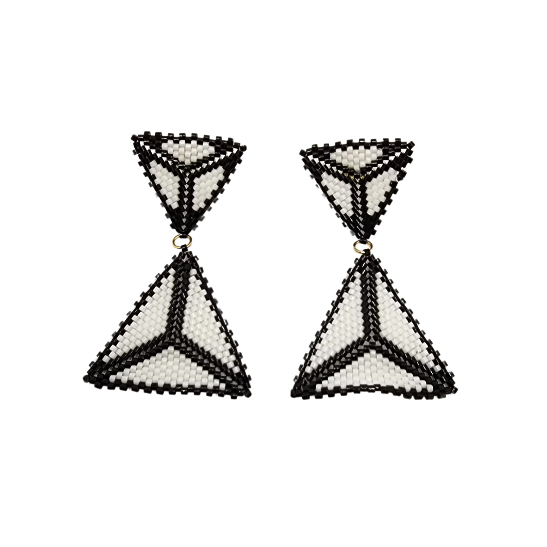 Miyuki Doble Triangle Earrings - imagen 1