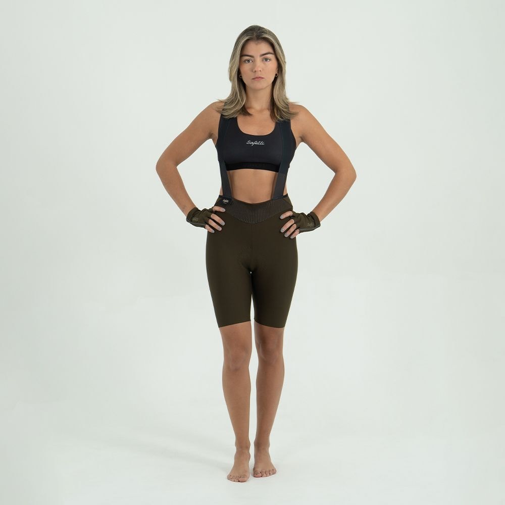 PANTALONETA CICLISMO TOSCANA 2.0 + MARRONE PARA MUJER - imagen 1