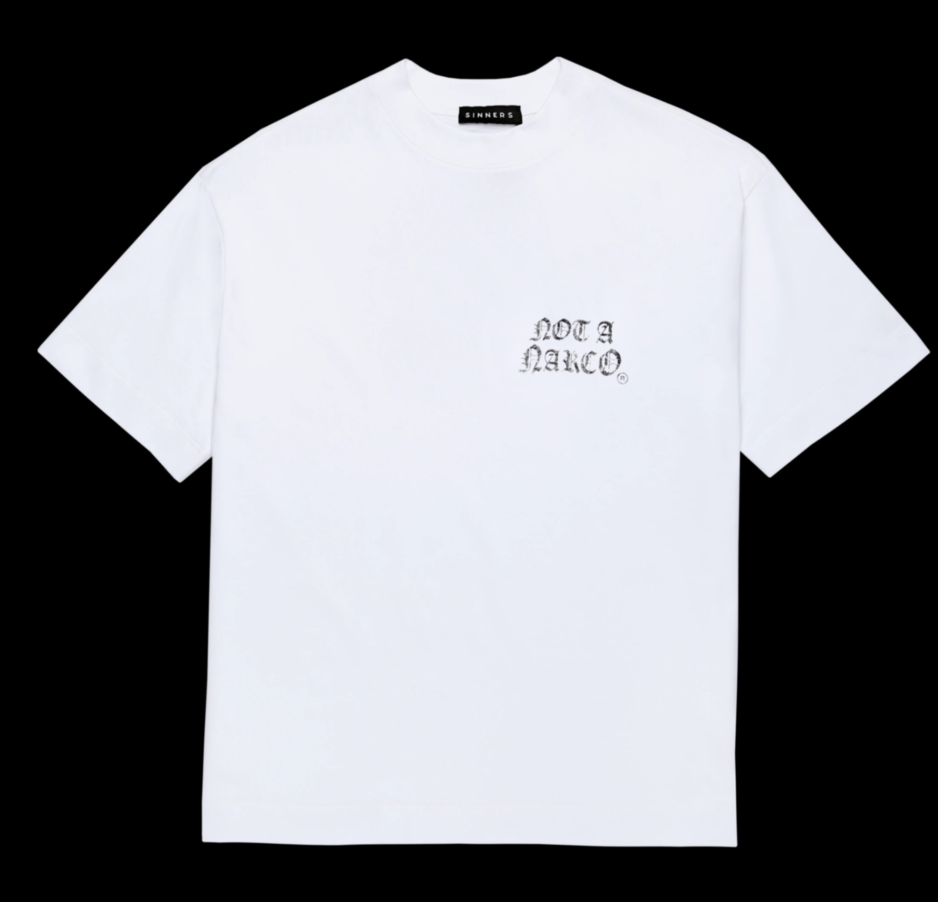 NOT A NARCO FW25 WHITE T-SHIRT - imagen 1