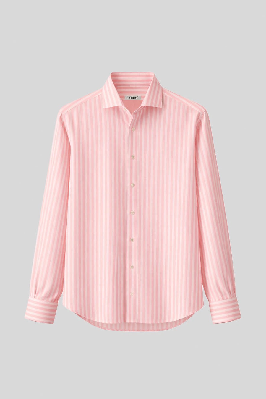 Men's linen shirt striped pink - imagen 1
