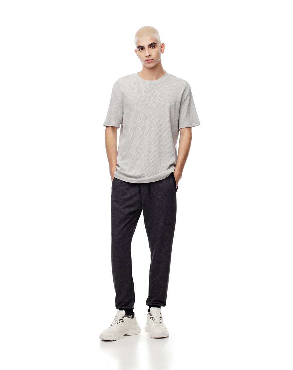 Jogger relax algodón negro hombre - imagen 1