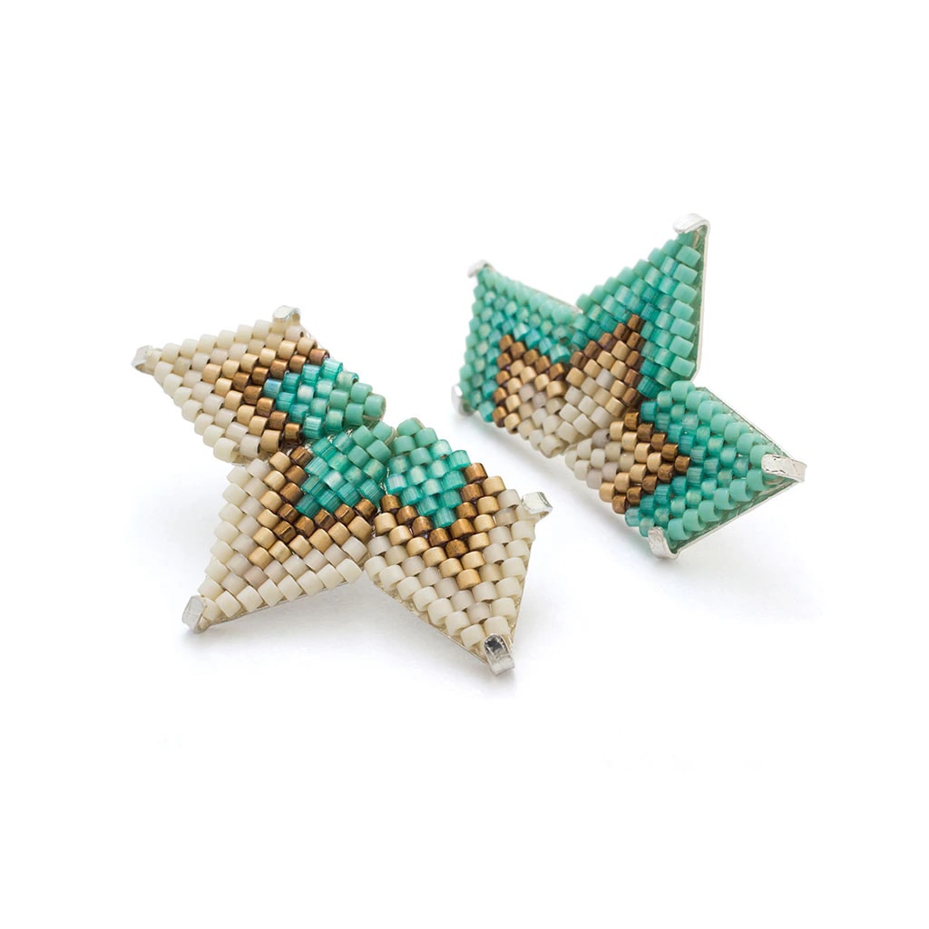 Aretes 3 rombos pequeños (XS) - imagen 1