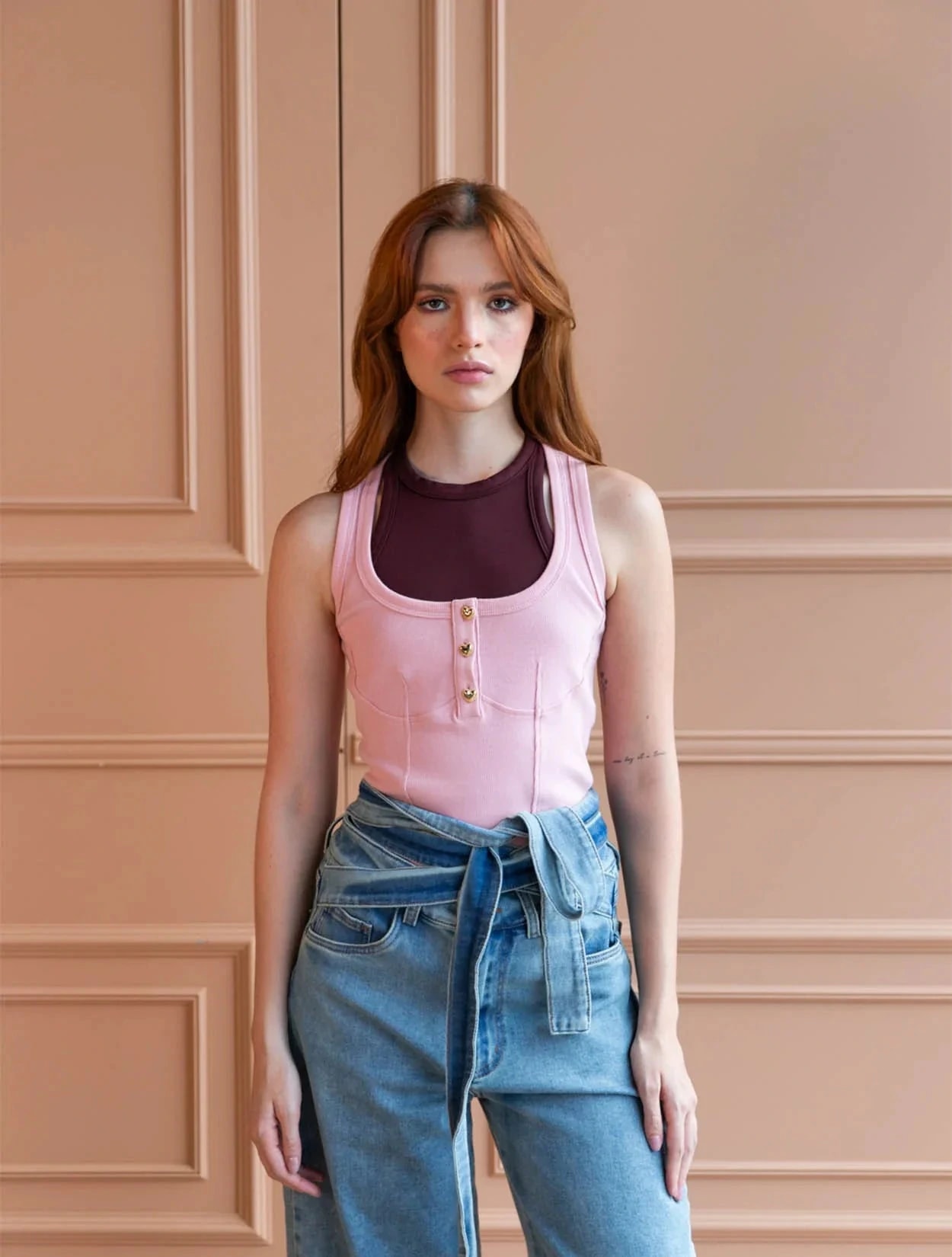 TOP DOBLE ROSE - imagen 1