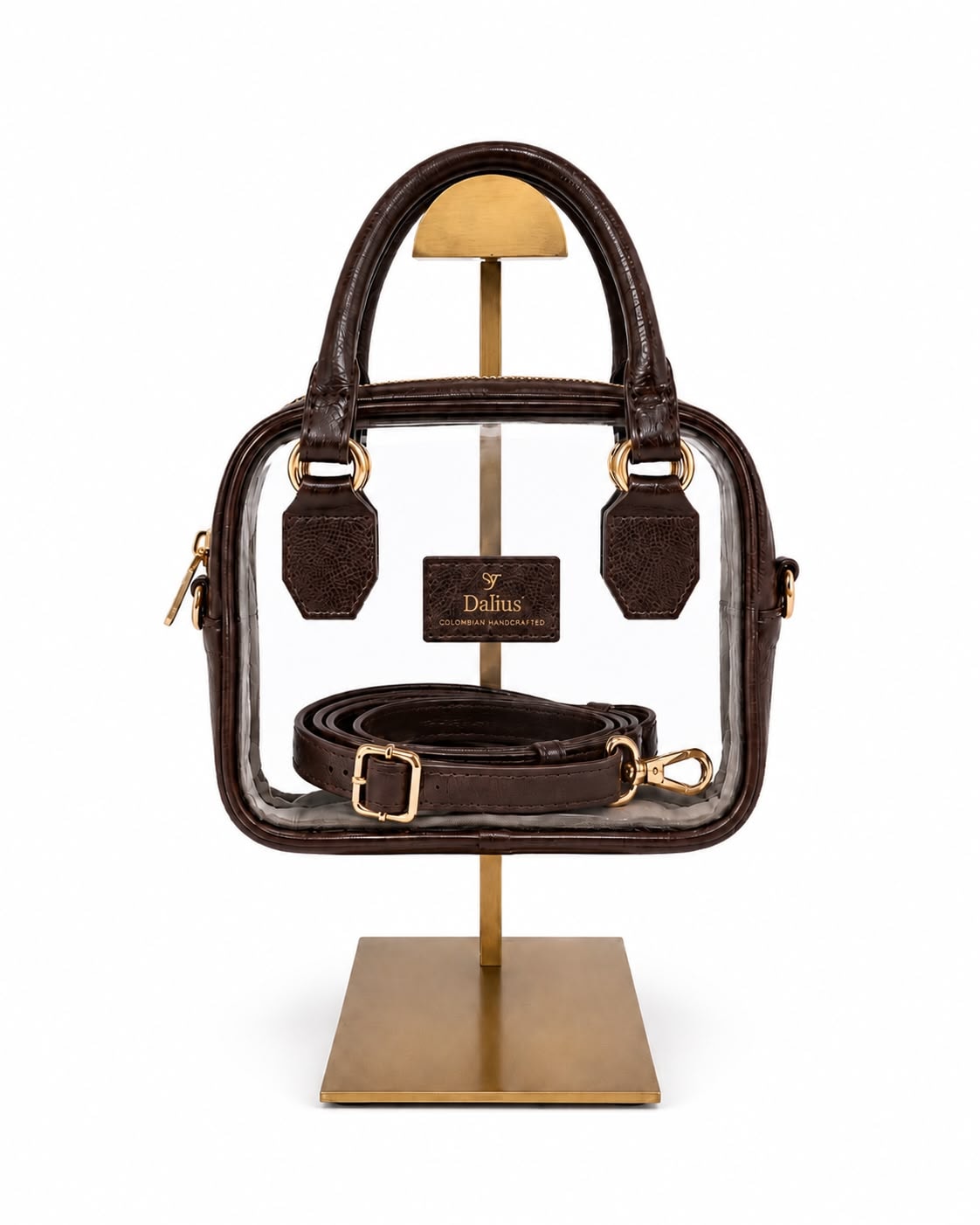 Mini Bolso Transparente Café - imagen 1