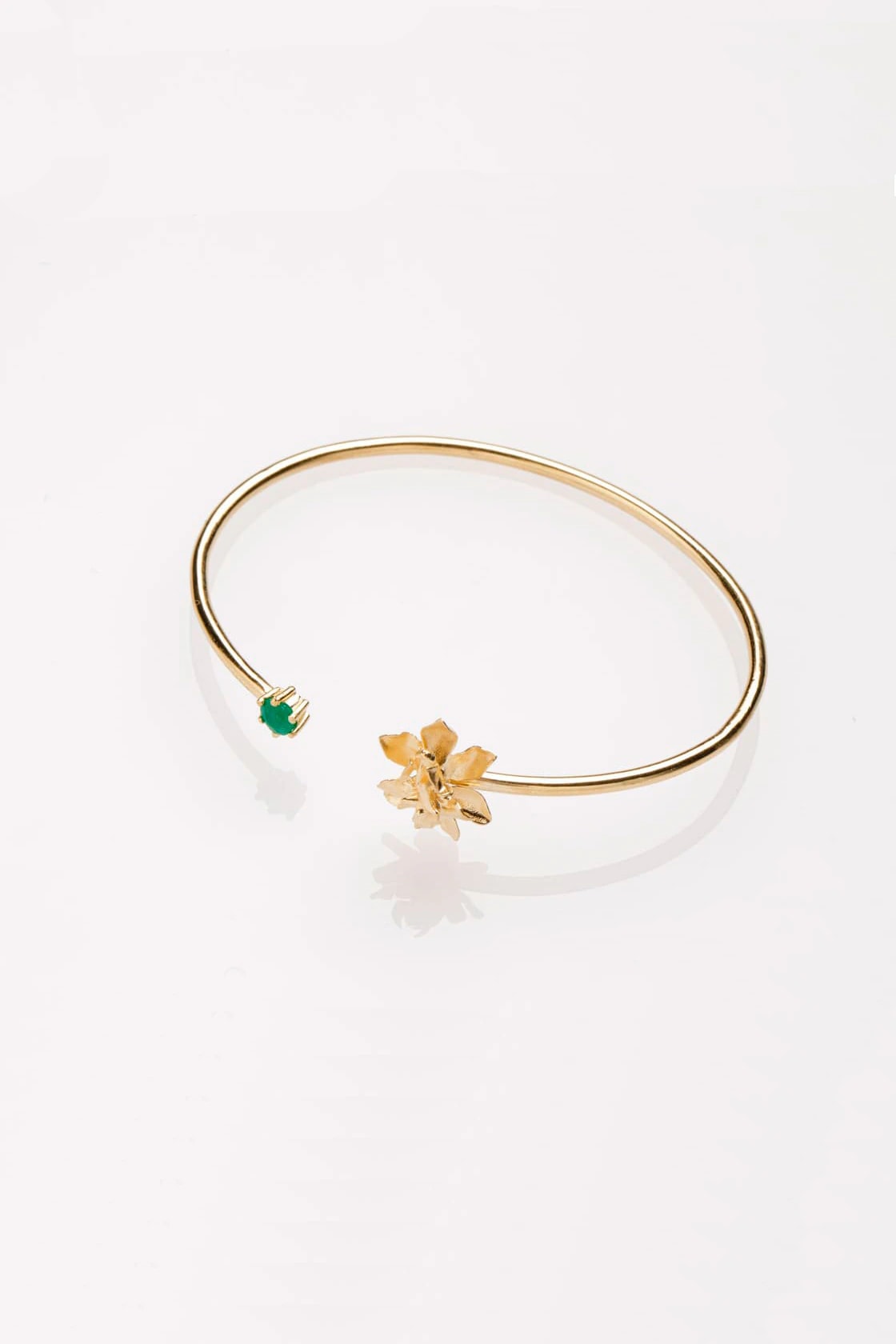 SIGMATOXTALIS ORCHID BRACELET WITH EMERALD - imagen 1