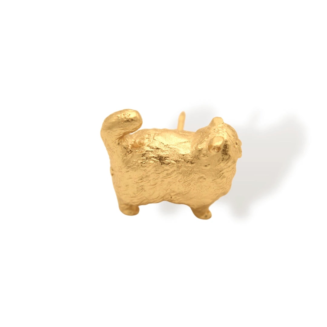 Pin de gato peludo cuerpo completo - imagen 1