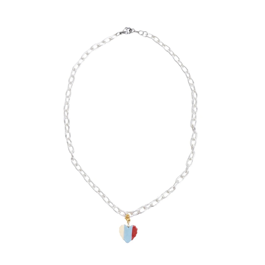 Collar un solo Cora (cadena plateada) - imagen 1