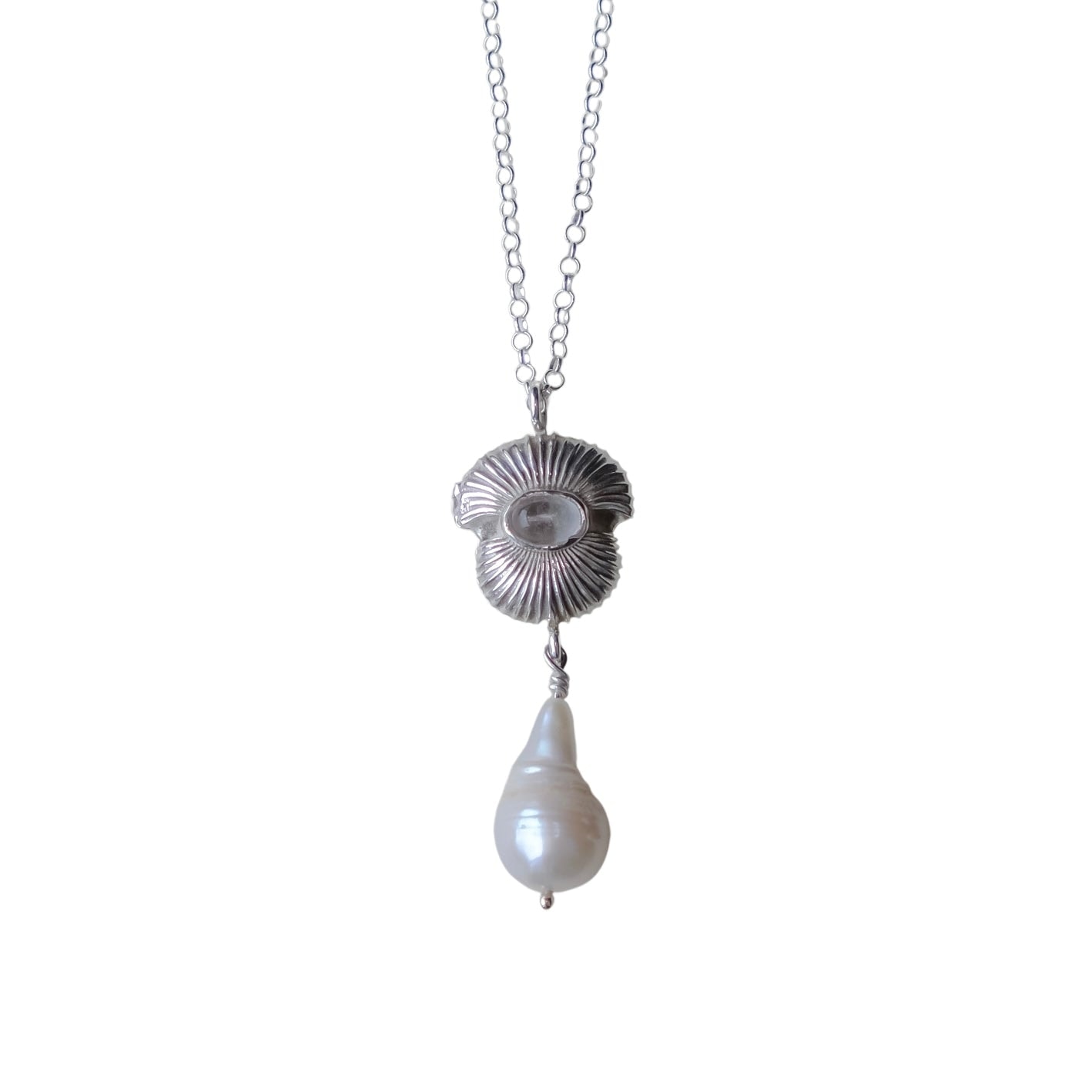 Collar Relicario Oda Cuarzo Cristal - imagen 1