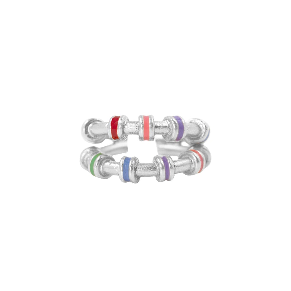 Anillo Hula Double Plata - imagen 1