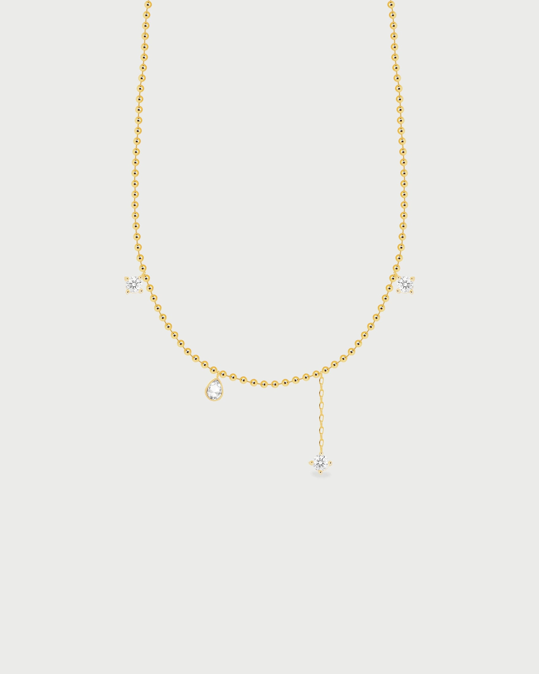 Collar 4 Cristales - Acero Inoxidable - imagen 1