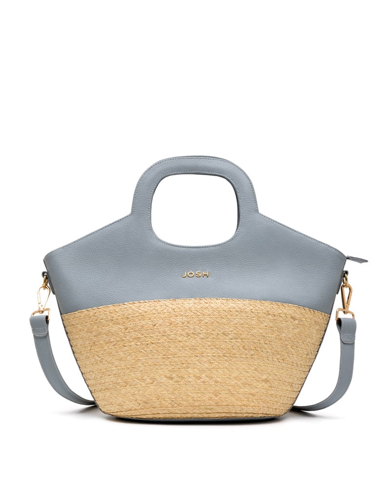 Cartera en cuero y fibra natural para dama REF CAL-01 - imagen 1