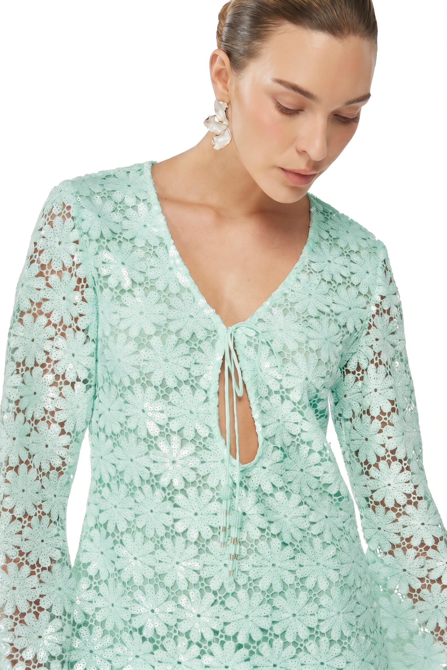 SERAPHINE MINI DRESS SAGE - imagen 1