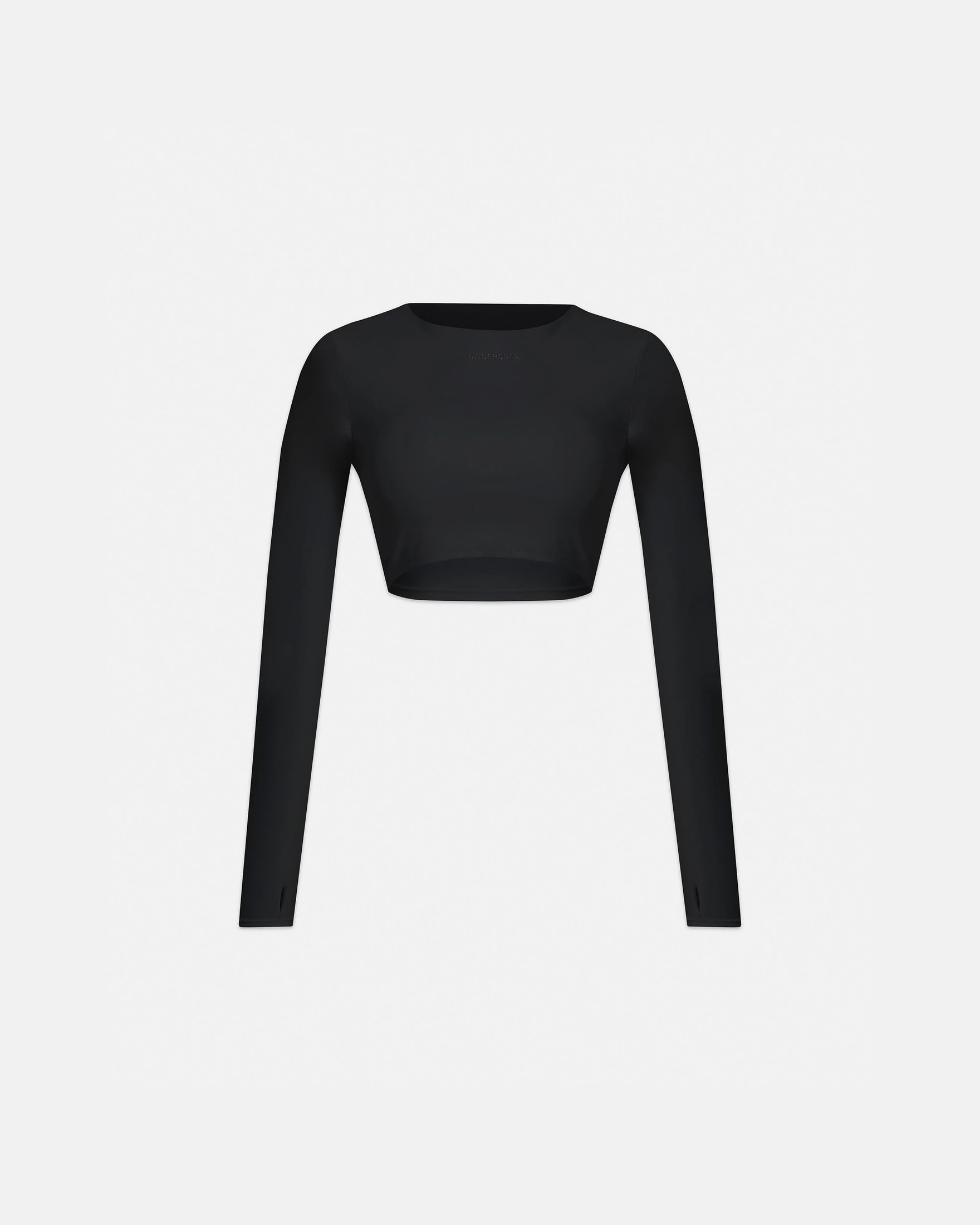 Line Basic Long Sleeve Cropped Tshirt Black - imagen 1