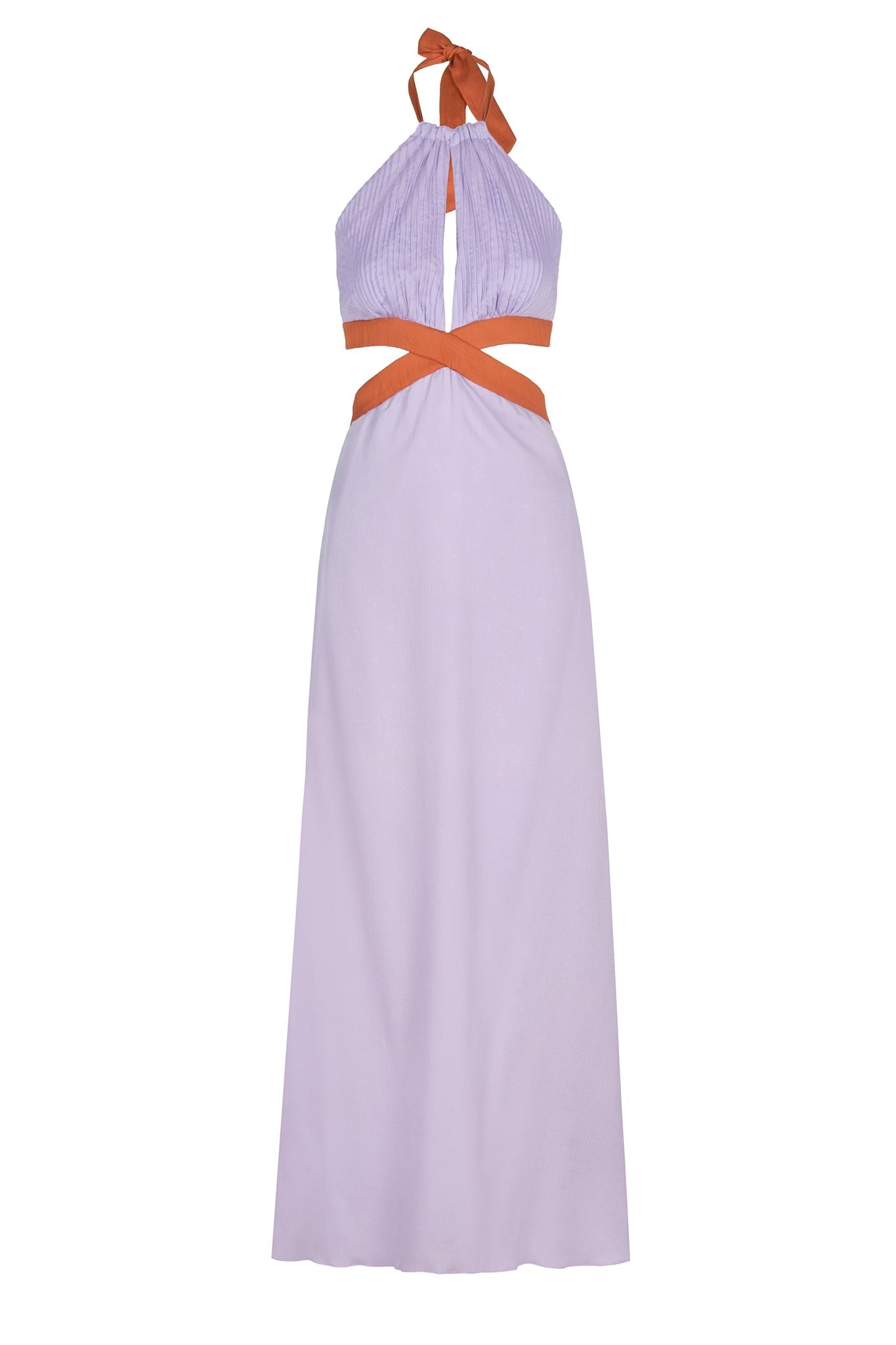 San Agustin Martellato Silk Midi Dress / Lila - imagen 1