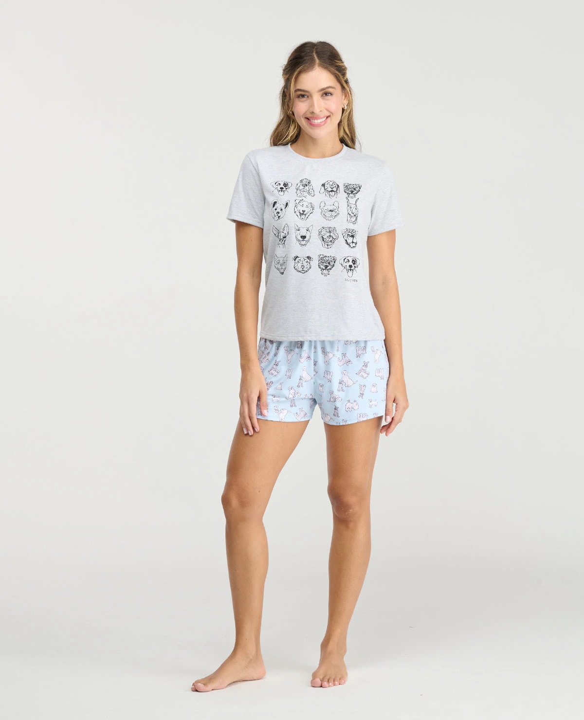 Pijama de Short | Camisa Manga Corta | Estampado - imagen 1