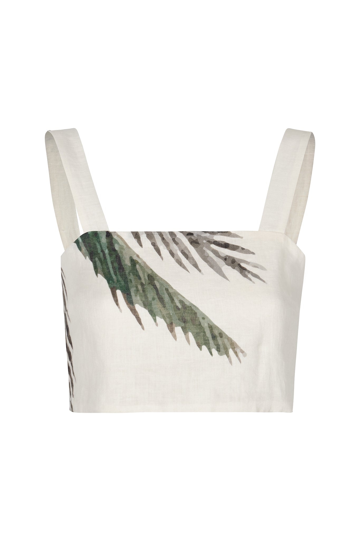 Guainia Linen Top / Ivory Palms - imagen 1
