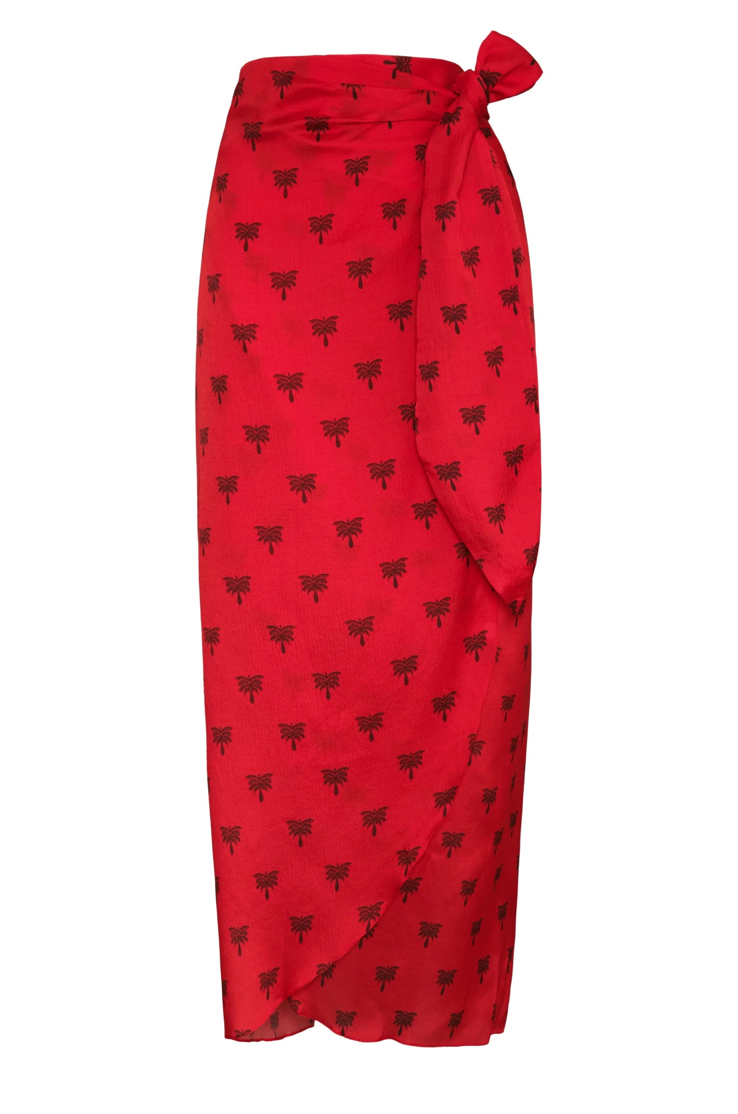 Mapara Martellato Silk Wrap Skirt / Red Polka Palms - imagen 1