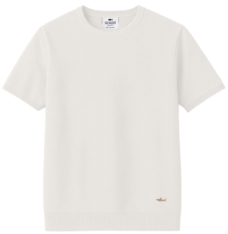 CAMISETA DE PUNTO BLANCA - imagen 1