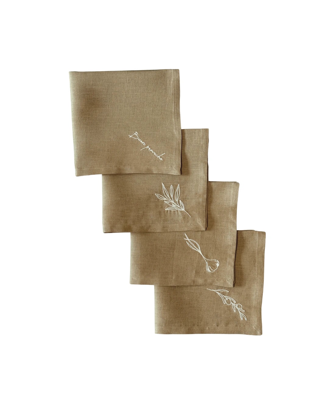 SET X4 SERVILLETAS BUEN PROVECHO MUSTARD - imagen 1