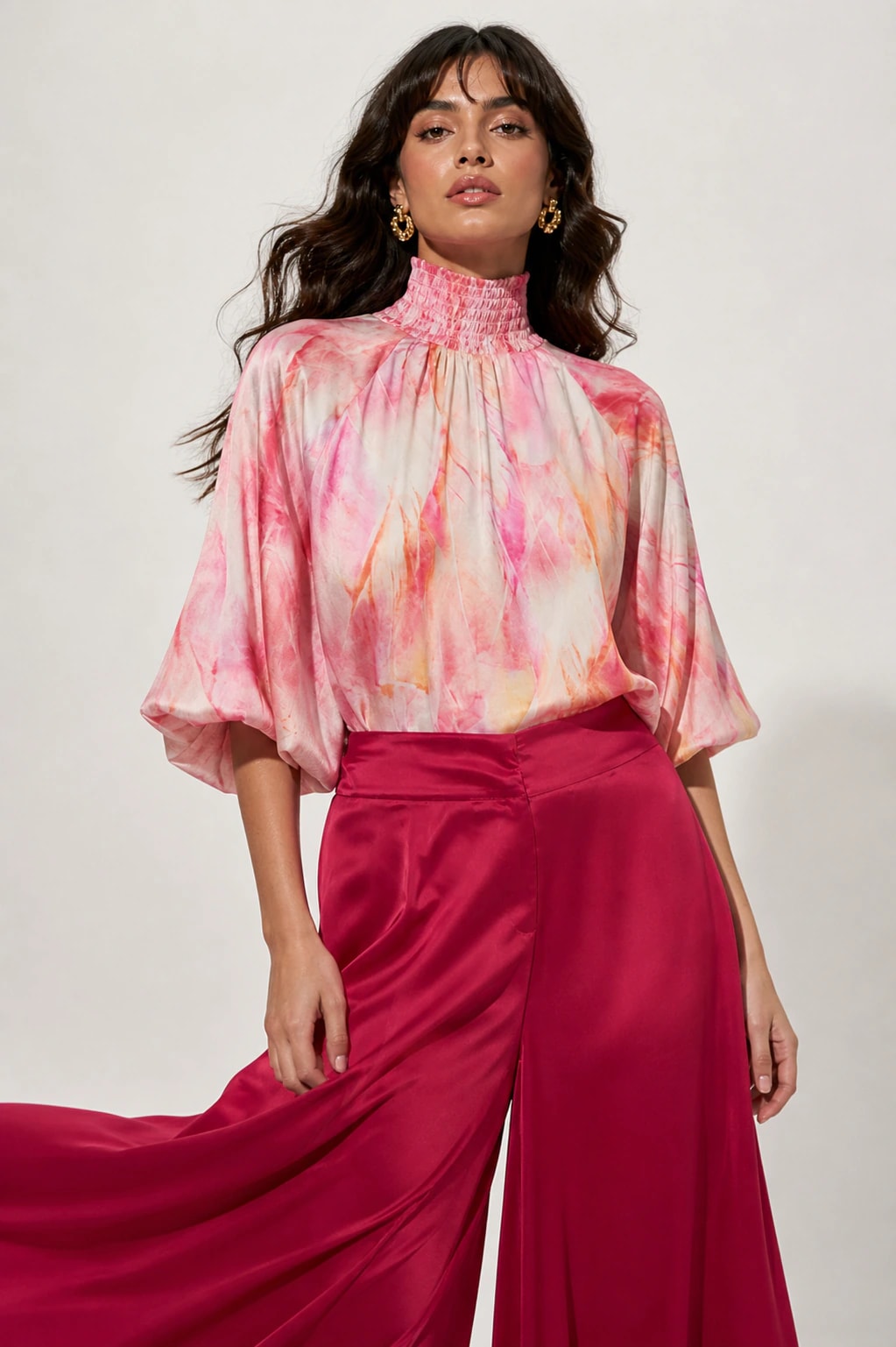 Blusa Brestel Plumas Salmon - imagen 1