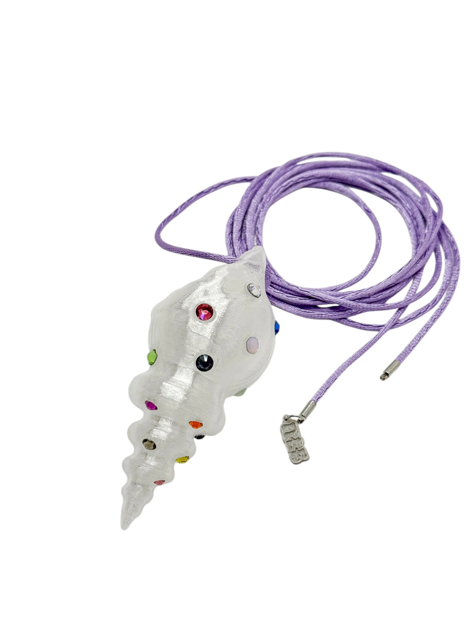shell necklace transparente con cristales - imagen 1
