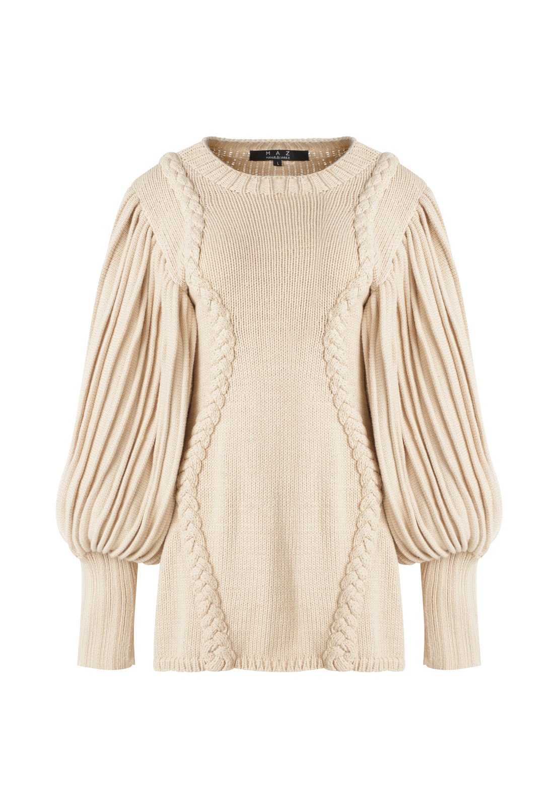MINI WOVEN DRESS WITH WAVY BRAIDS - imagen 1