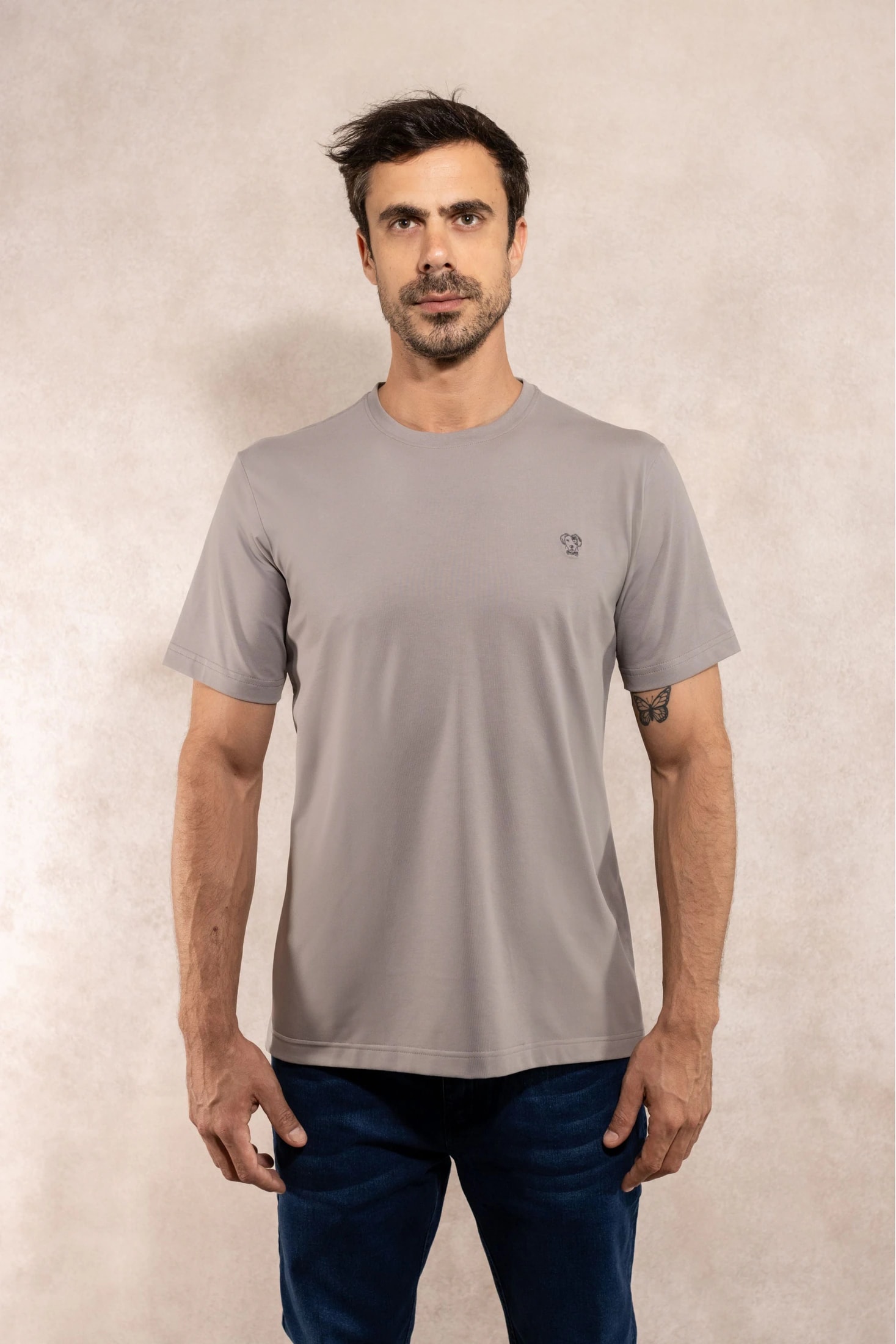 Camiseta Antimanchas Gris Oscuro - Talla Regular - imagen 1