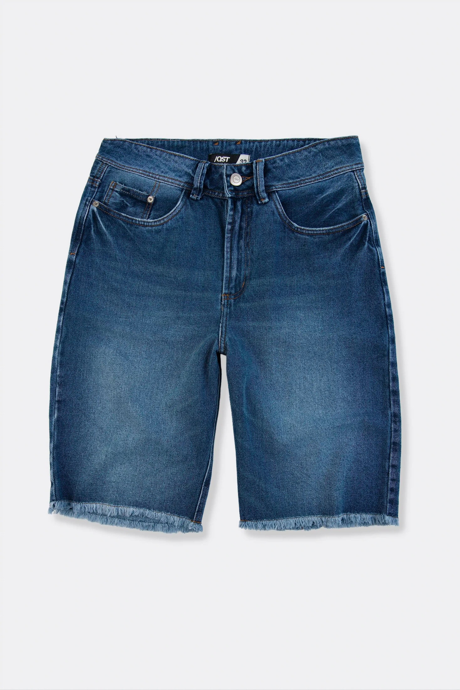 Bermuda Denim QST Raw Edge - Azul Medio - imagen 1