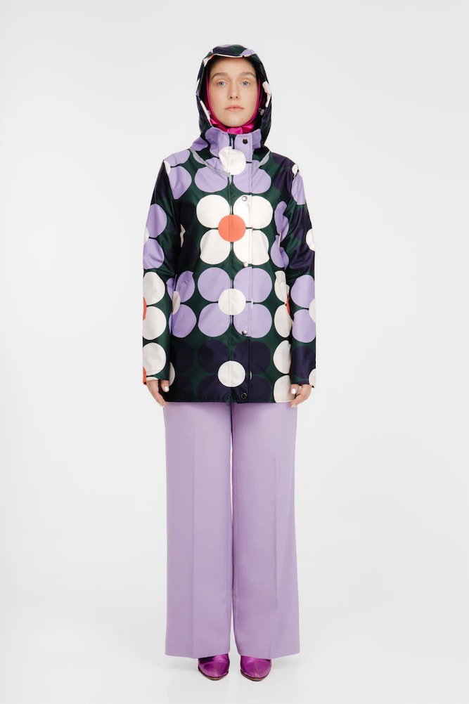 RAINCOAT FLOWER POWER MORADO (PRE-ORDER) - imagen 1
