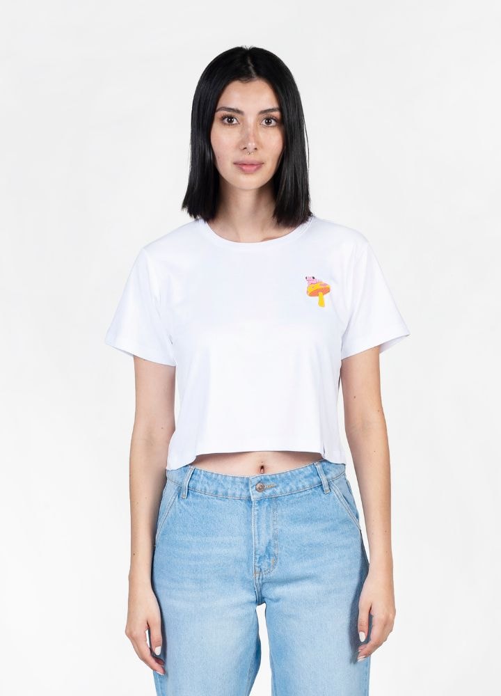 Fungi Crop Top - Blanco - imagen 1