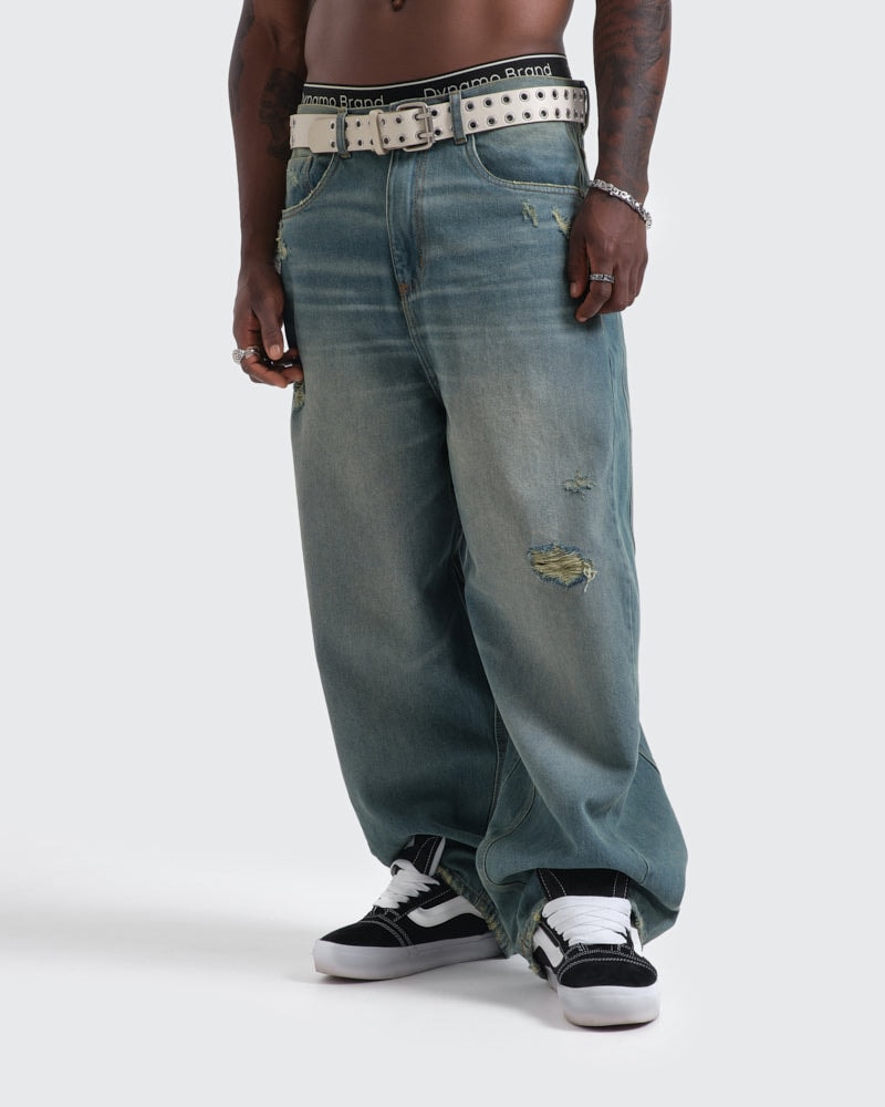 Jeans Azul Barrel Matizado - imagen 1