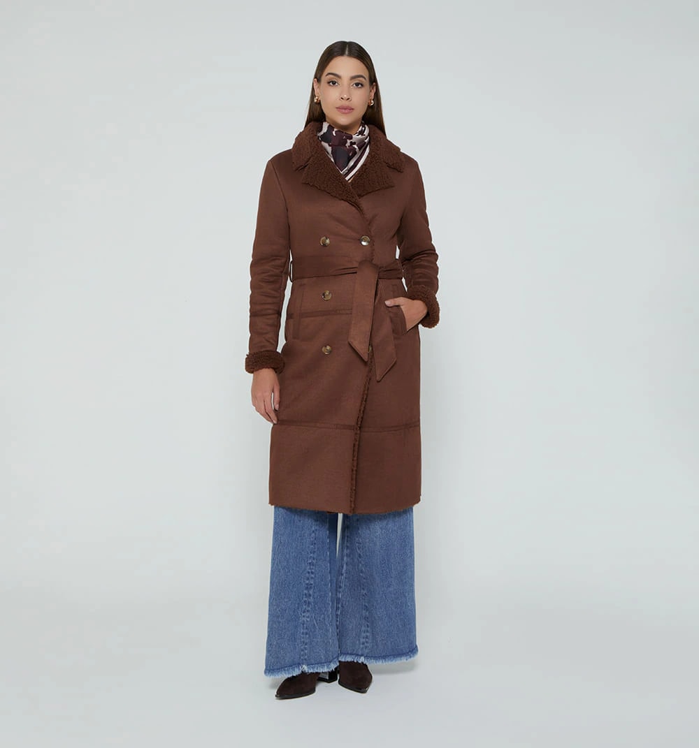 Gaban en suede con interior en teddy - imagen 1
