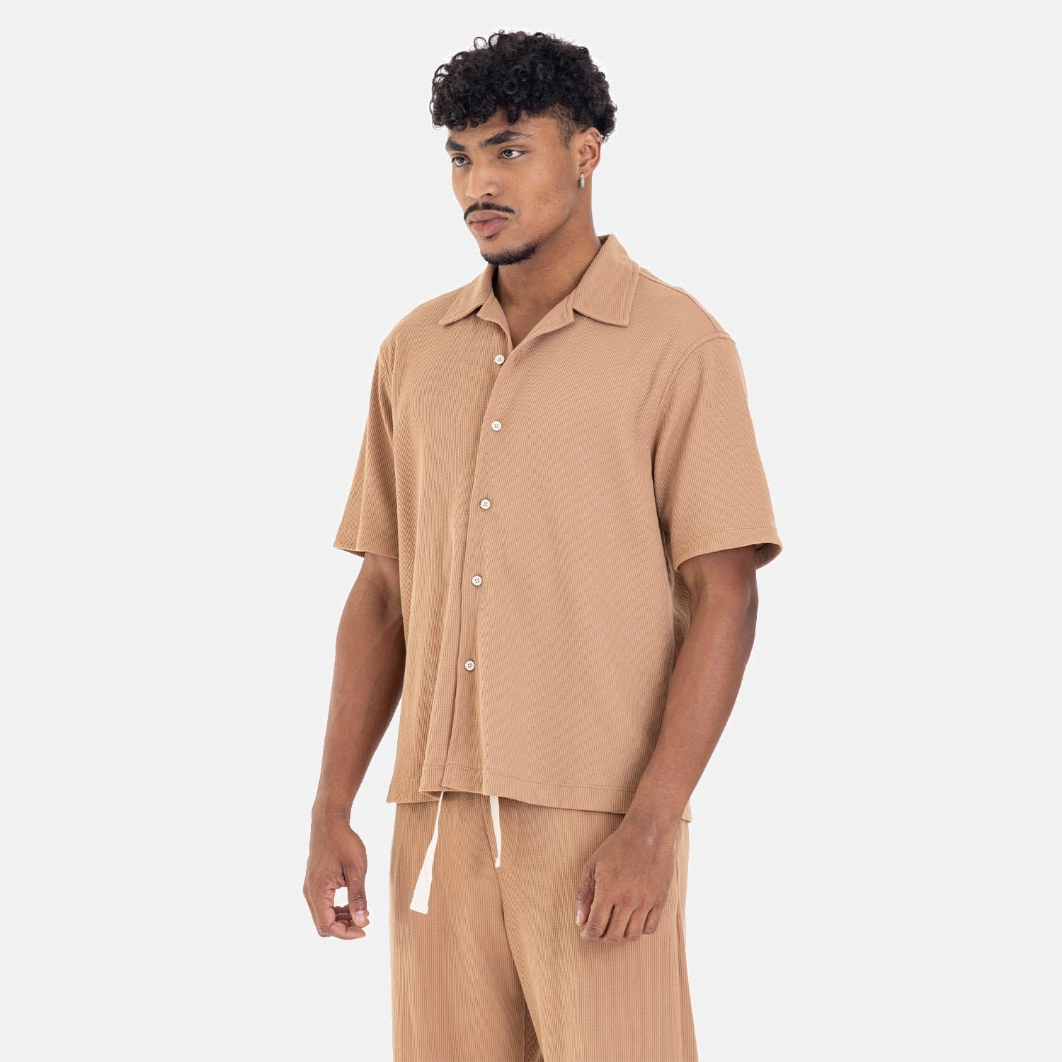 Relaxed Short Sleeve Shirt Mocca - imagen 1
