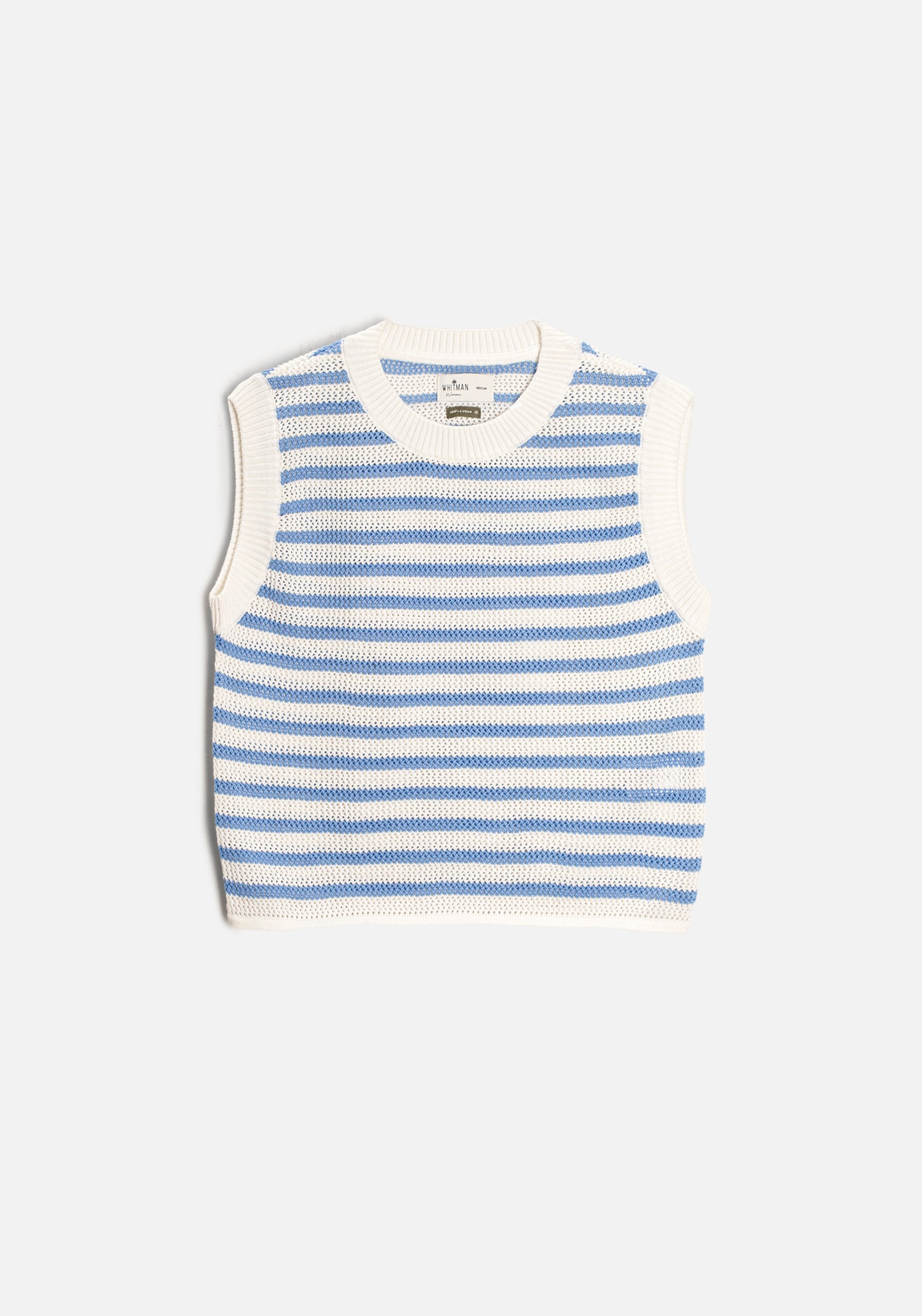Camiseta M Serena Rayas Azul-Marfil - imagen 1