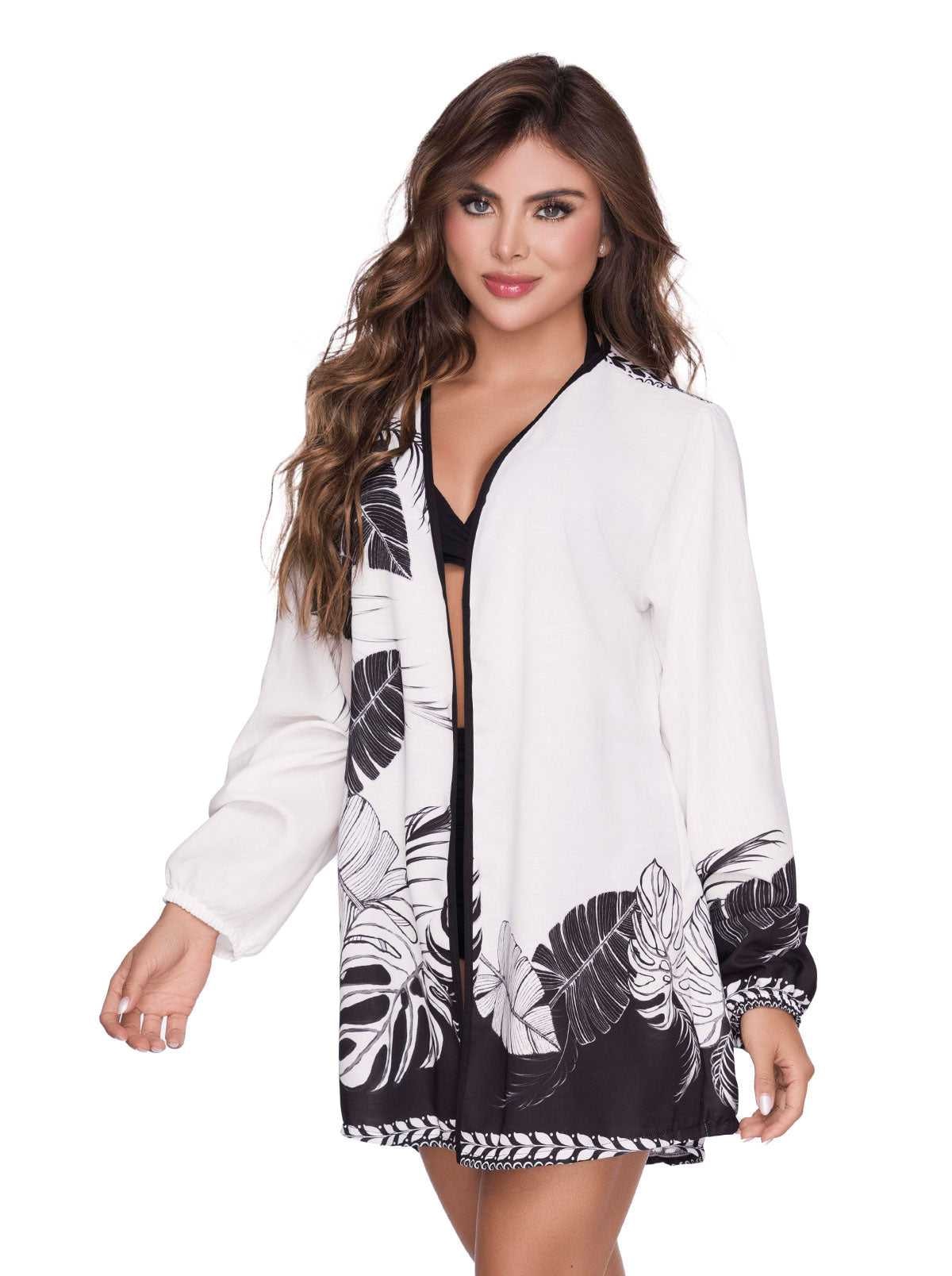 SALIDA DE BAÑO KIMONO 44565 - TELA FRESCA Y LIVIANA - imagen 1