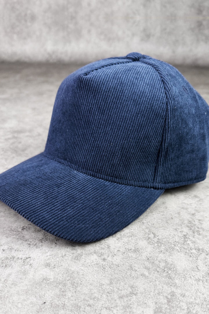 Gorra corduroy azul oscuro - imagen 1
