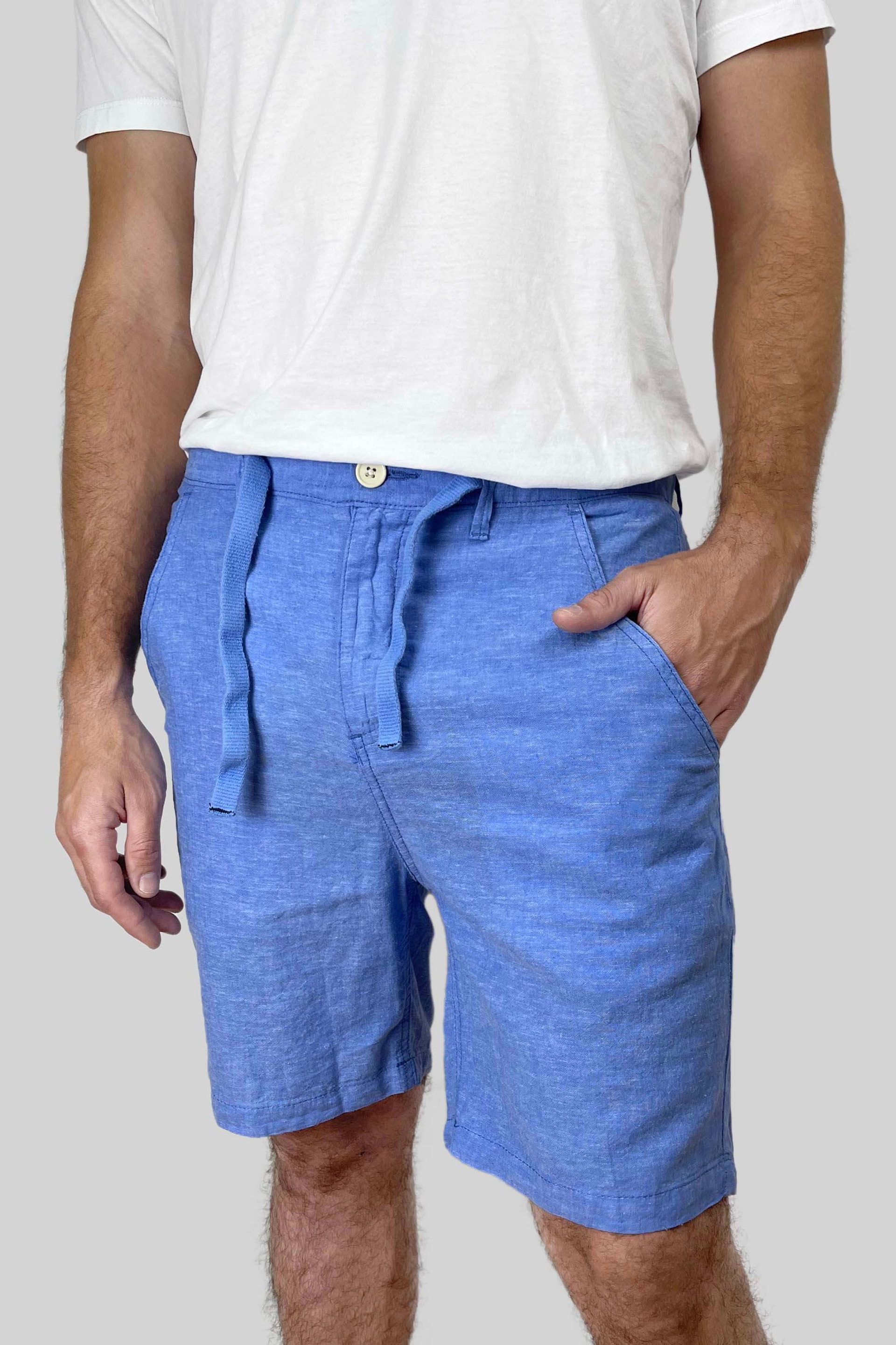 BERMUDA LINO AZUL MEDIO - imagen 1