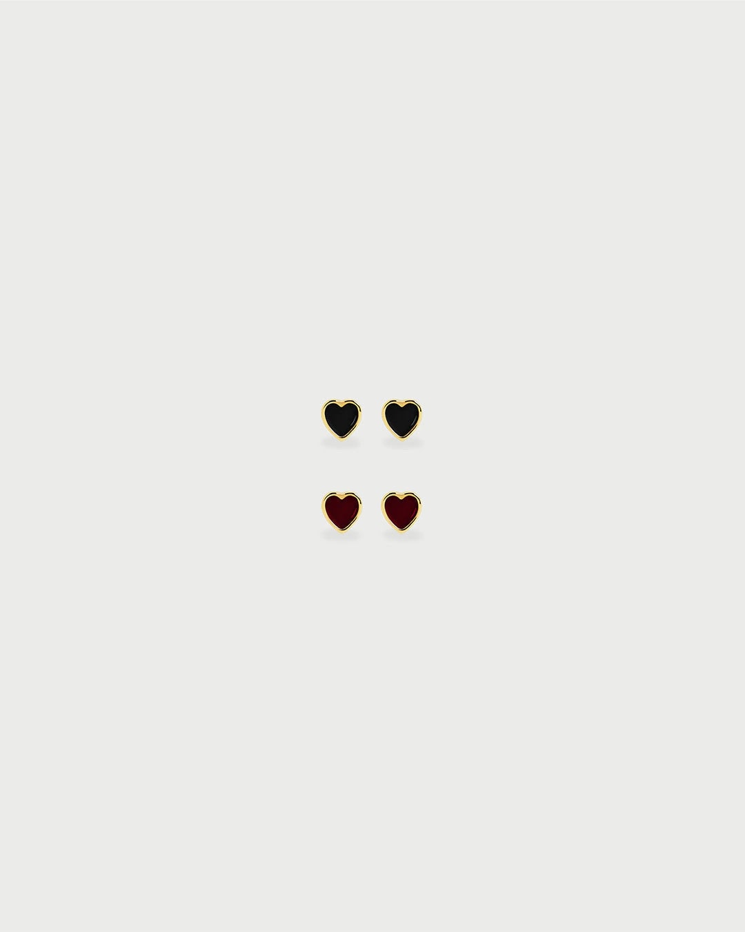 Aretes Mini Corazón Resina - imagen 1