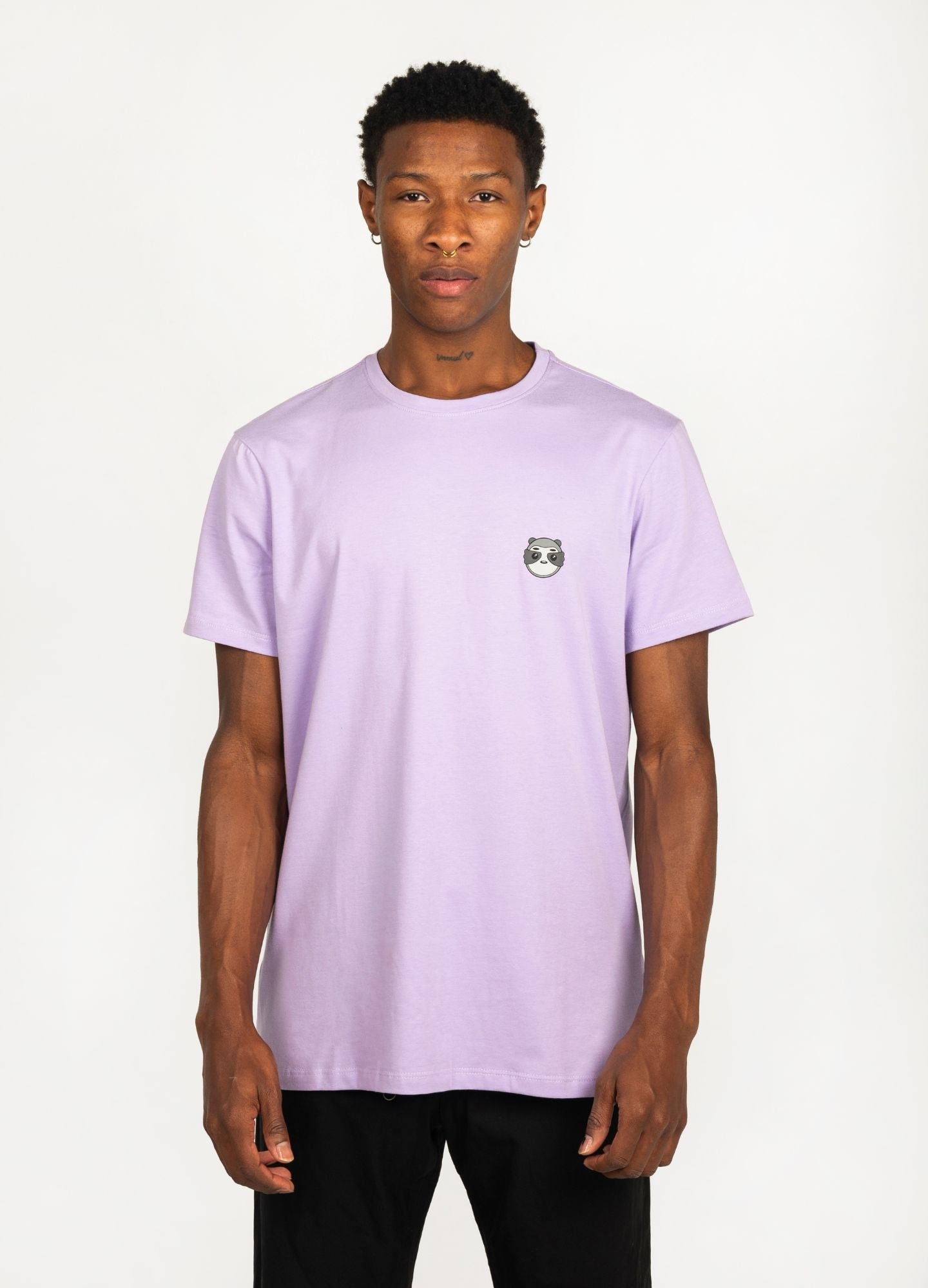 Basic Perezoso Camiseta Regular – Lila - imagen 1