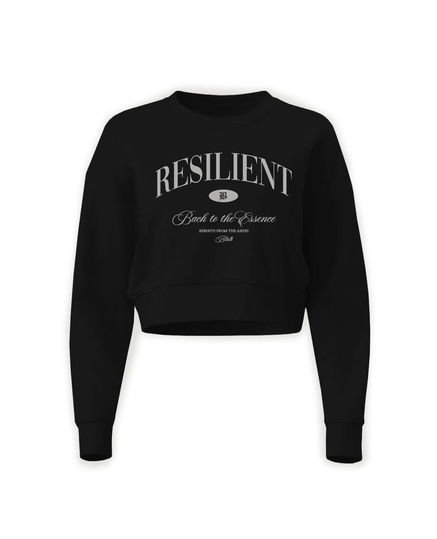 Back to the essence Crewneck Cropped Black - imagen 1