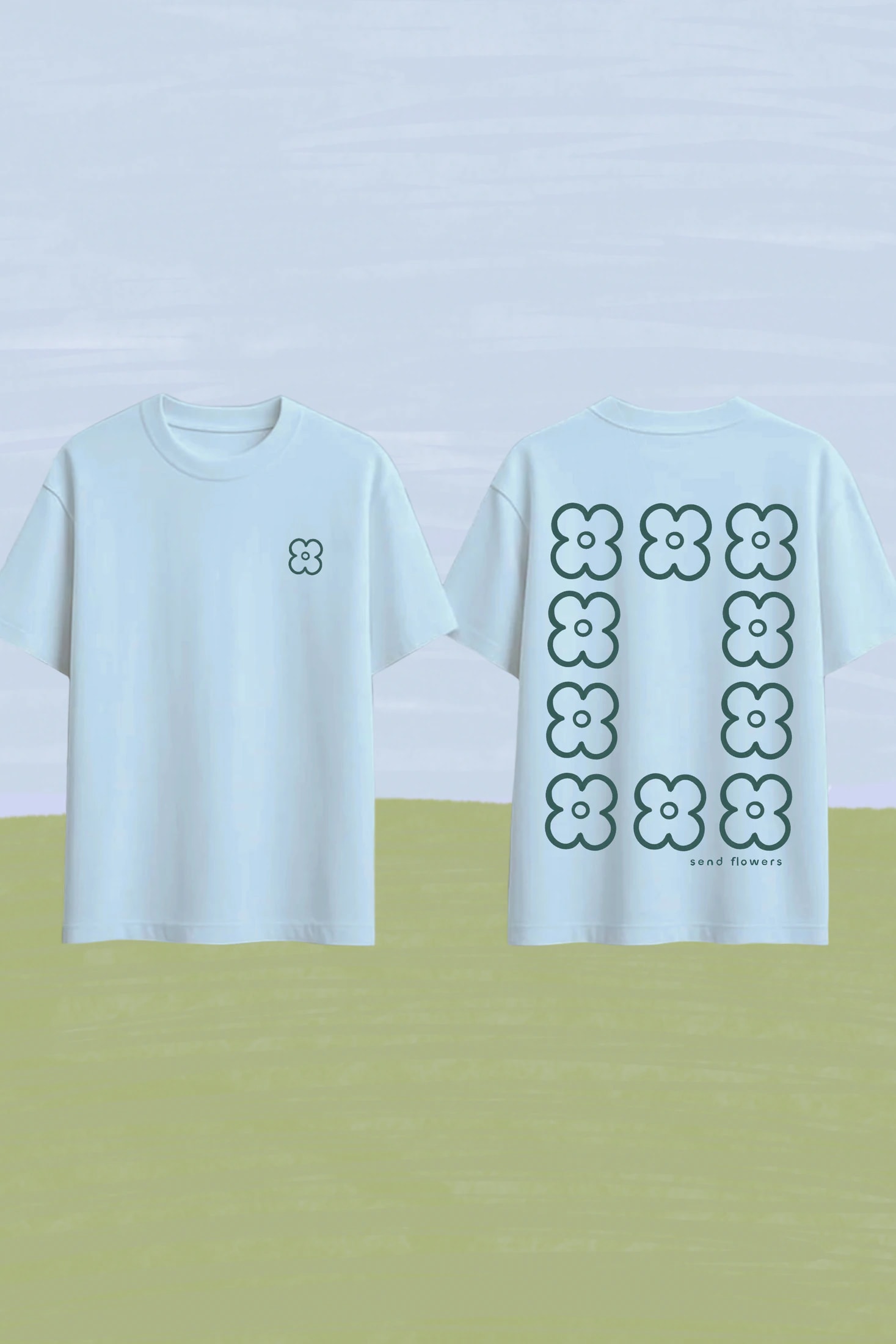 Camiseta Send Flowers Azul Bebe - imagen 1