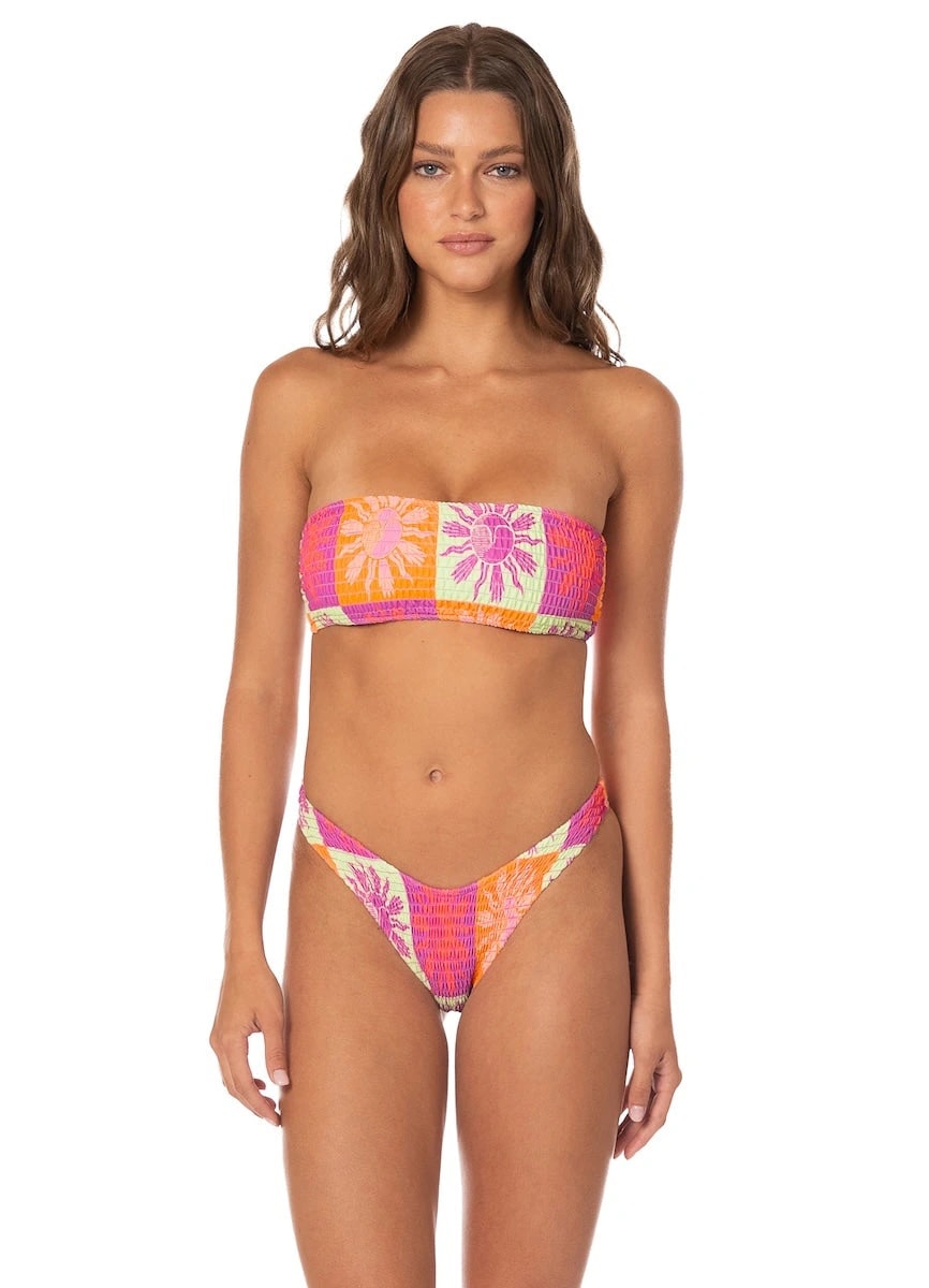 Maaji Patch Play Bryn Strapless Bandeau Bikini Top - imagen 1