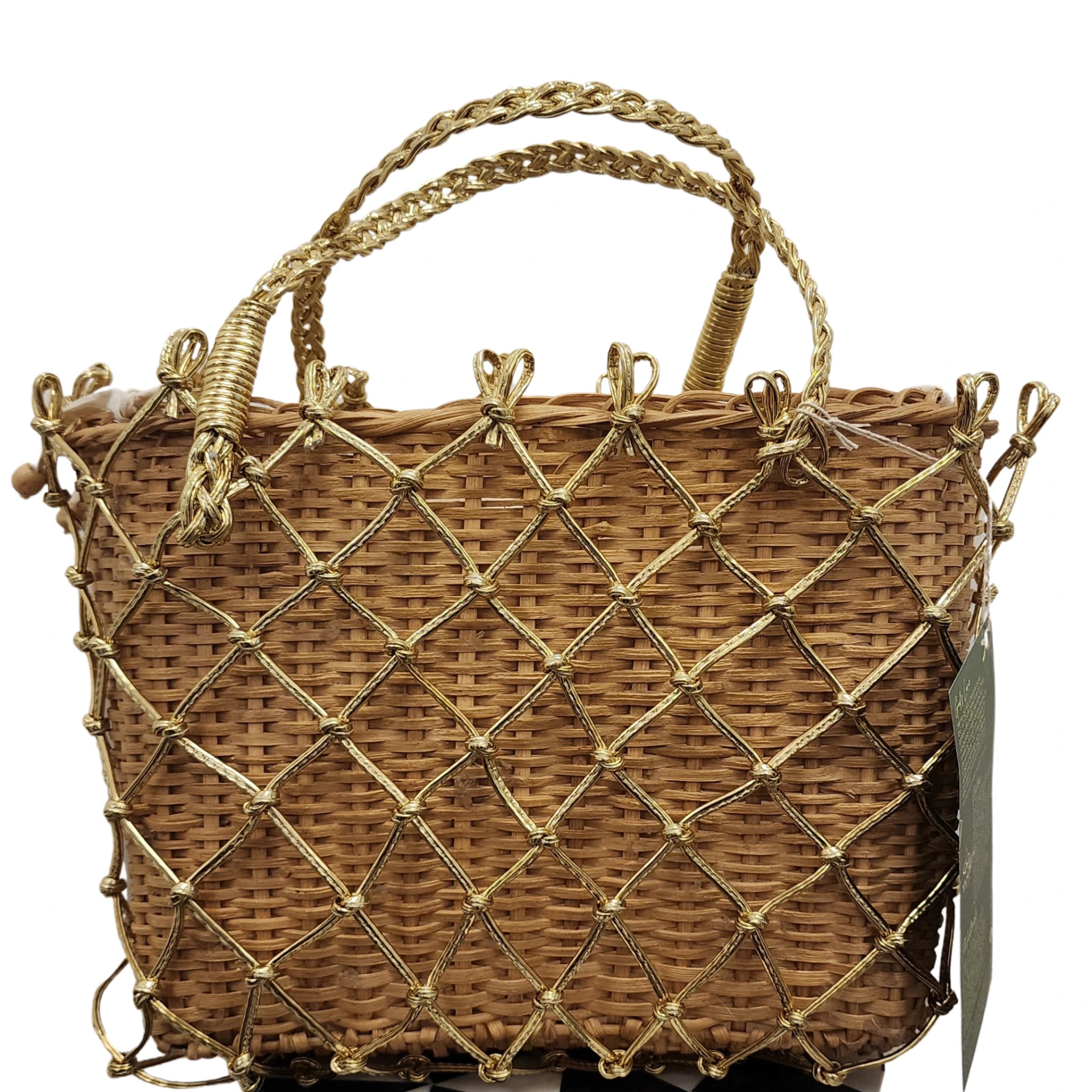 Golden Macrame Handbag - imagen 1