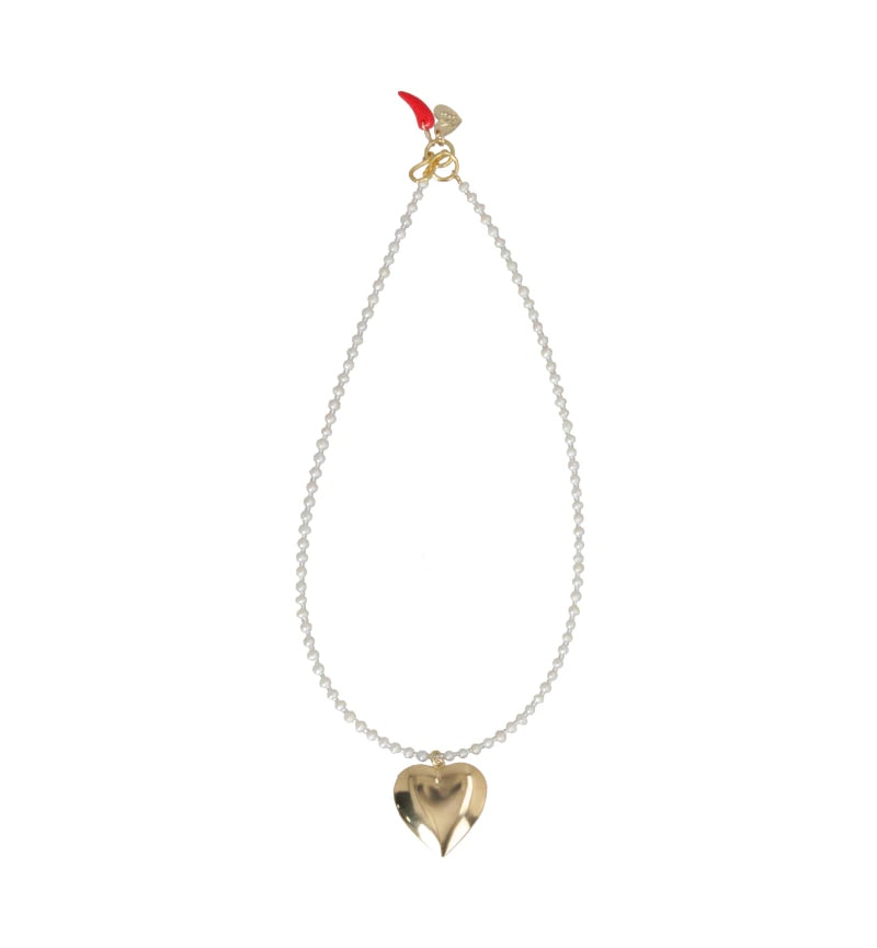Collar Perlado con Relicario - imagen 1