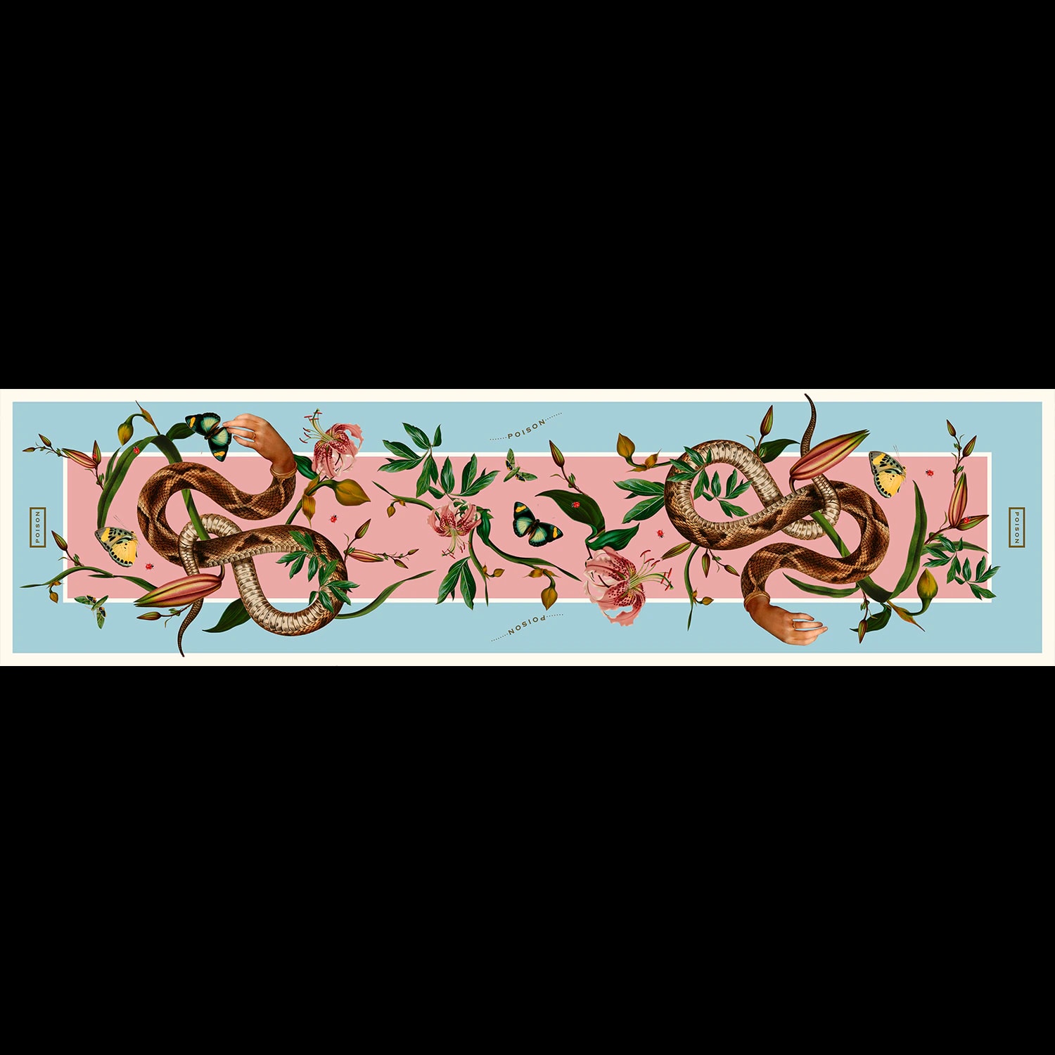 Pashmina - Hand Snake Blue - imagen 1